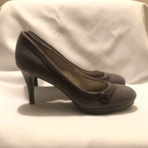 Nine West Gray Suede High Heel Pump